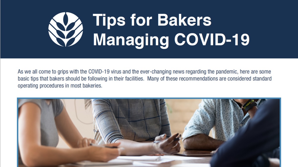 tips for bakers covid 19