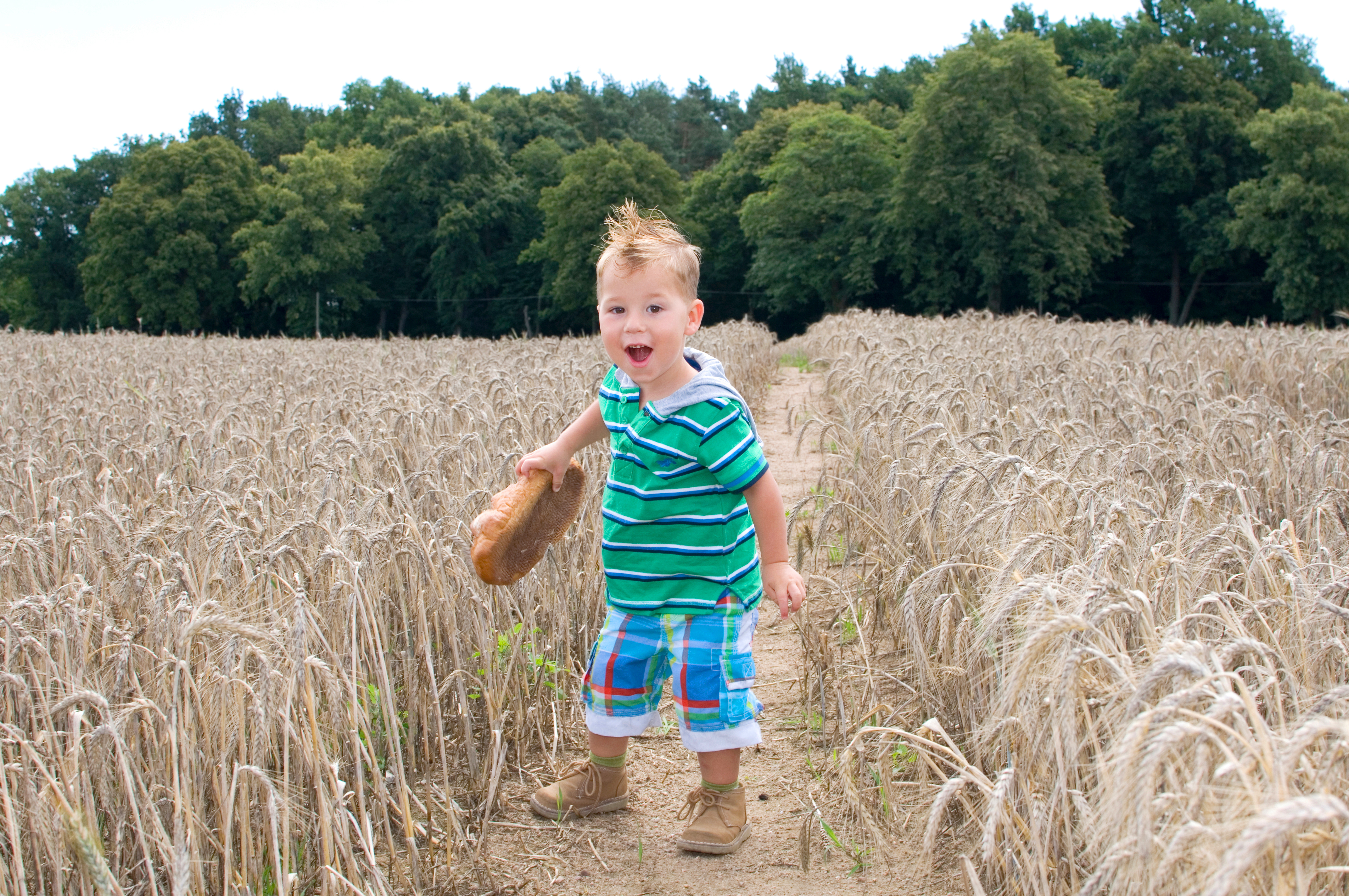 kid in field
